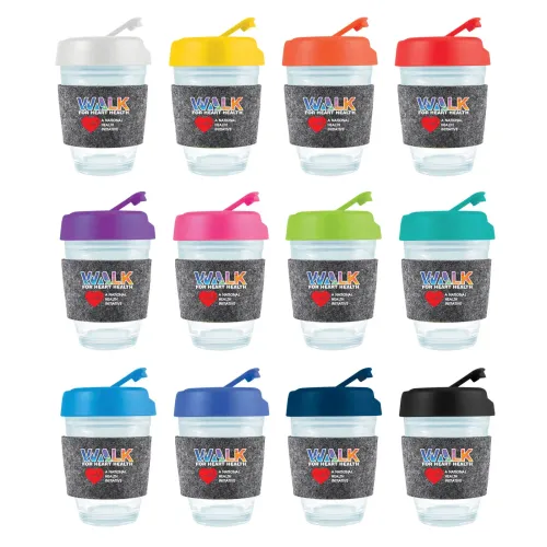 Vienna Coffee Cup / Flip Lid / RPET Band - All Colourways Decorated