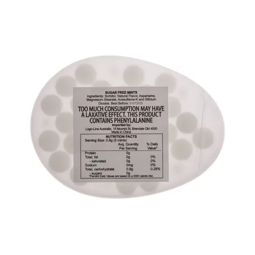 Egg Shape Sugar Free Breath Mints - Back