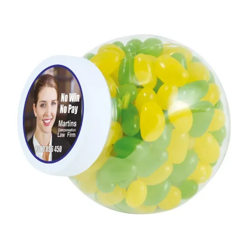 Corporate Colour Mini Jelly Beans in Container - Corporate Colour Mini Jelly Beans in Container