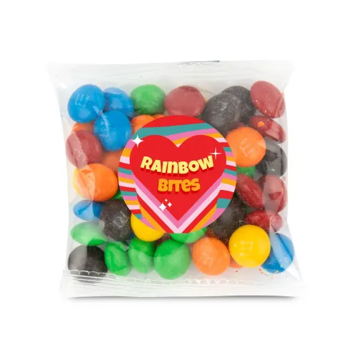 M&M's in 50 Gram Cello Bag - Digital Label 45mm Diameter