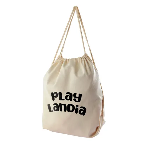 Calico Drawstring Library Backpack - Screen Print
