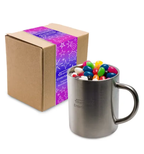 Assorted Colour Mini Jelly Beans in Java Mug - Assorted Colour Mini Jelly Beans in Java Mug