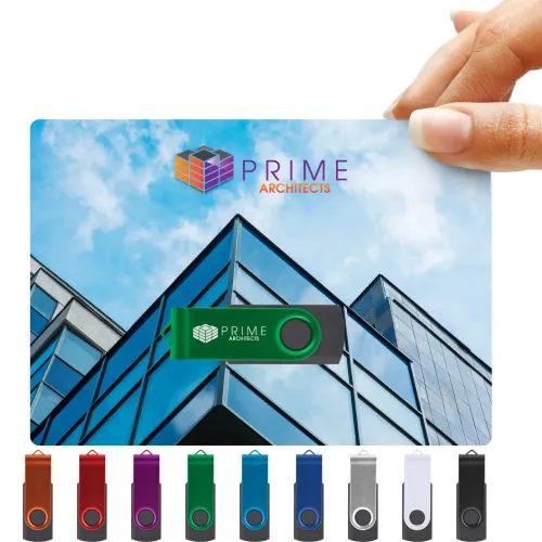 Swivel USB Flash Drive - Backing Card