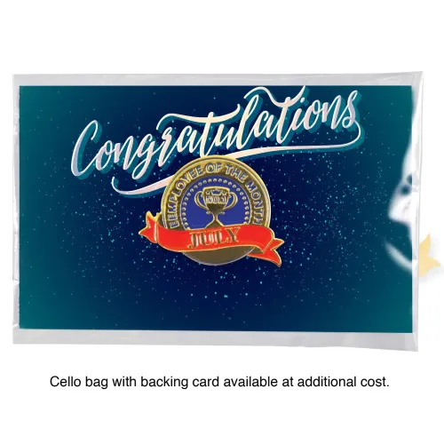 Die Struck Soft Enamel Badge 25mm - On backing card