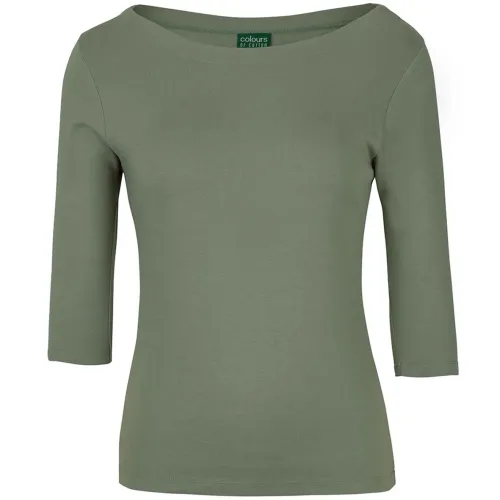 C of C Ladies 3-4 Sleeve Boat Neck Tee 1BT3