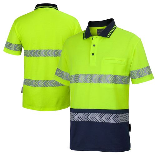 JB's Hi Vis (D+N) Cotton Back Segmented Tape Polo