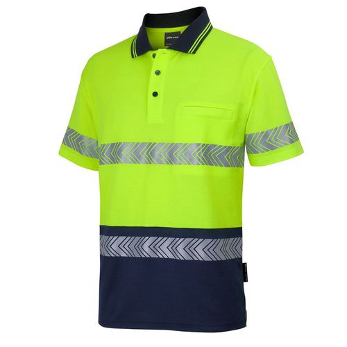 JB's Hi Vis (D+N) Cotton Back Segmented Tape Polo