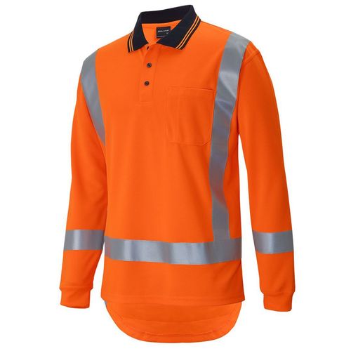 JB's Hi Vis (D+N) LS Non Cuff TTMC-W17 Traditional Polo