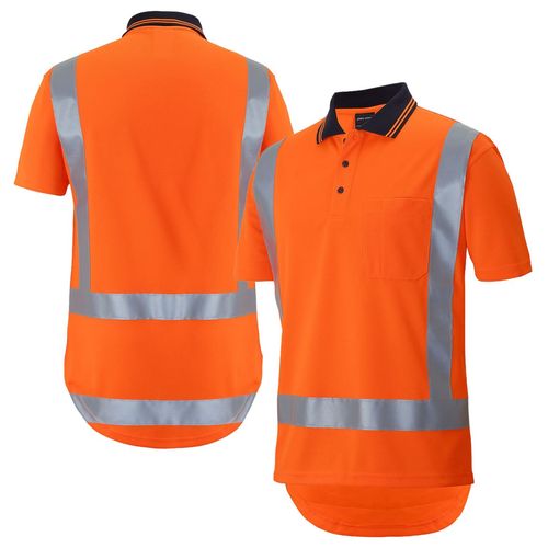 JB's Hi Vis (D+N) SS Non Cuff TTMC-W17 Traditional Polo