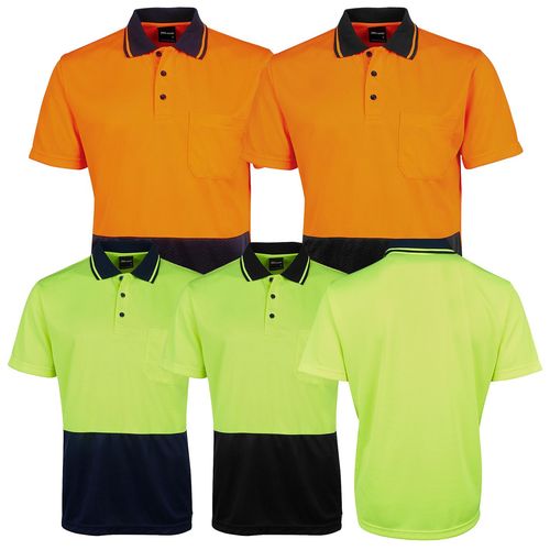 JB's Hi Vis Jacquard Non Cuff Polo