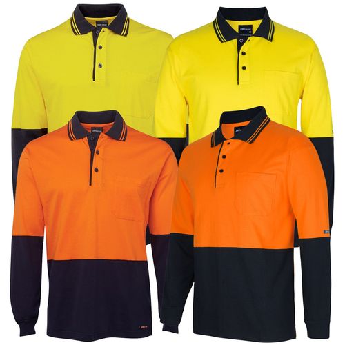 JB's Hi Vis LS Cotton Polo