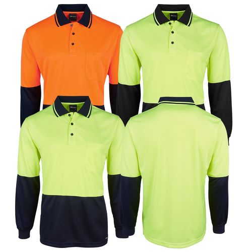 JB's Hi Vis LS Jacquard Polo