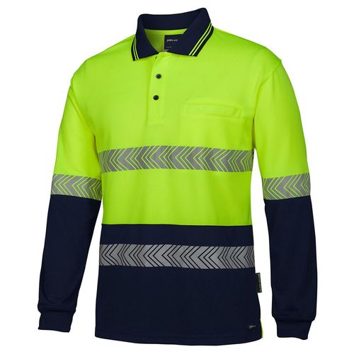 JB's Hi Vis LS Segmented Tape Polo
