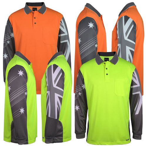 JB's Hi Vis LS Southern Cross Polo