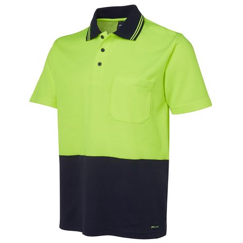 JB's Hi Vis Non Cuff Cotton Back Polo