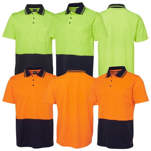 JB's Hi Vis Non Cuff Cotton Back Polo