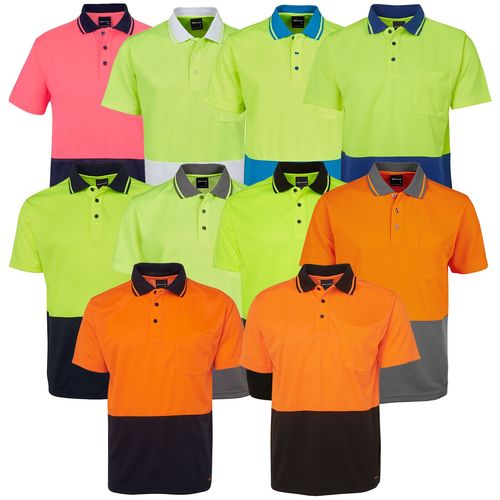 JB's Hi Vis Non Cuff Traditional Polo