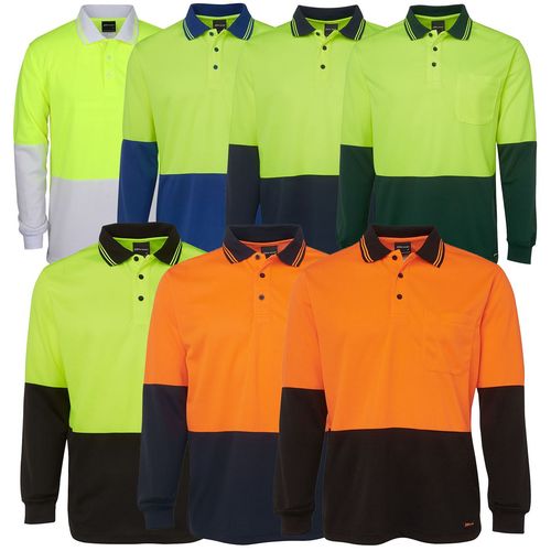 JB's Hi Vis LS Traditional Polo