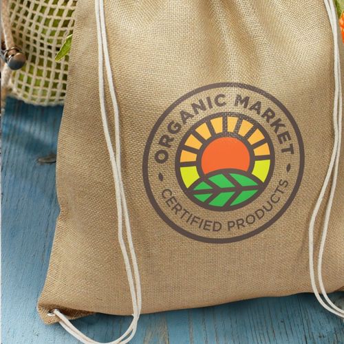 Jute Drawstring Backpack