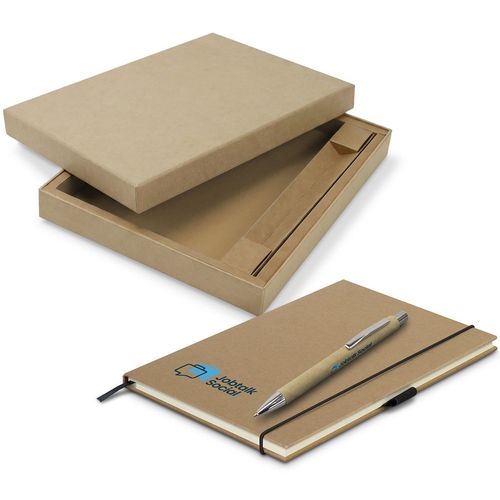 Kraft Notebook and Pen Gift Set
