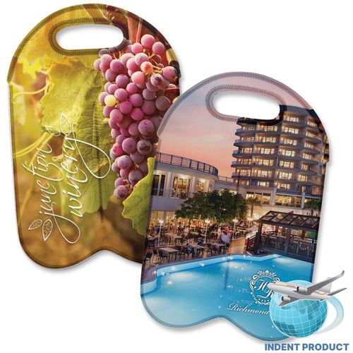 Neoprene Double Wine Cooler Bag - Full Colour