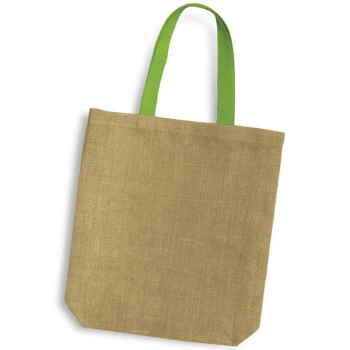 Thera Jute Tote Bag - Coloured Handles