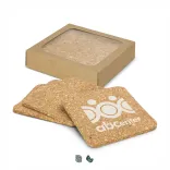 Oakridge Cork Coaster Square Set of 4