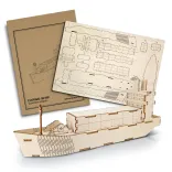 BRANDCRAFT Cargo Ship Wooden Model