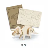 BRANDCRAFT Triceratops Wooden Model