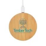Arc Round Bamboo Wireless Charger  - Digital Print
