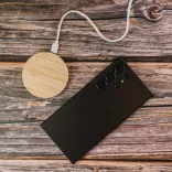 Arc Round Bamboo Wireless Charger  - Lifestyle 2