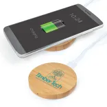Arc Round Bamboo Wireless Charger  - Arc Round Bamboo Wireless Charger 