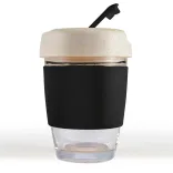 Vienna Eco Coffee Cup / Silicone Band - Black