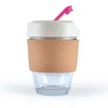 Vienna Eco Coffee Cup /  Cork Band - Pink