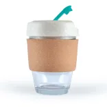 Vienna Eco Coffee Cup /  Cork Band - Teal