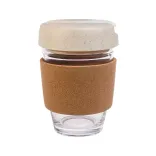Vienna Eco Coffee Cup /  Cork Band - White Flip Piece