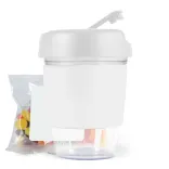 Kick Coffee Cup with Jelly Beans - White
