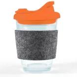 Vienna Coffee Cup / Snap Lid / RPET Band - Orange