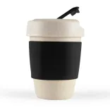 Kick Eco Coffee Cup / Silicone Band  - Black