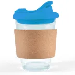 Vienna Coffee Cup / Snap Lid / Cork Band - Light Blue