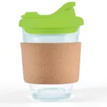Vienna Coffee Cup / Snap Lid / Cork Band - Light Green