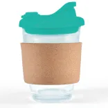 Vienna Coffee Cup / Snap Lid / Cork Band - Teal