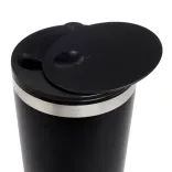 Rizz Coffee Cup - Black Lid Open