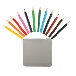 Doodle 12 Pencils in Tin - Above Open Pencils Out
