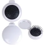 Compact Pop Up Brush / Mirror Set - White