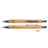Aspen Bamboo Pen / Stylus - Silver