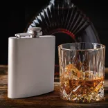 Stainless Steel Hip Flask - Whiskey no logo