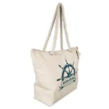 Ariel Canvas Tote Bag - Side Profile