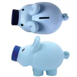 Priscilla / Patrick Pig Coin Bank - Blue