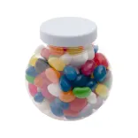 Assorted Colour Mini Jelly Beans in Container - Clear Assorted